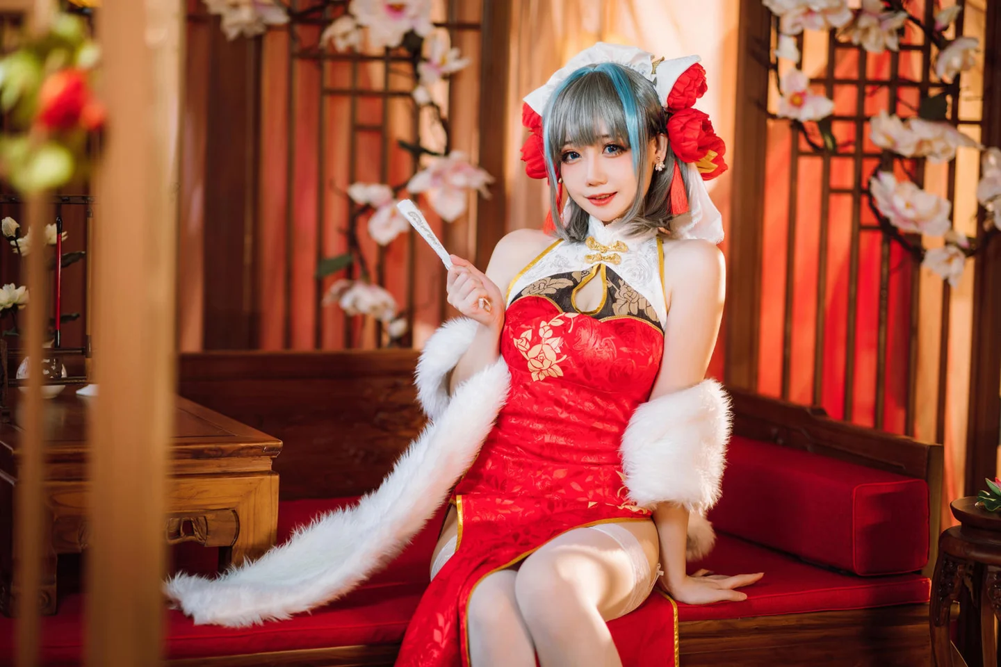 焖焖碳 - 碧蓝航线·柴郡旗袍 [29P-186MB] tg@simisebaisi 【丝足阁】003.webp